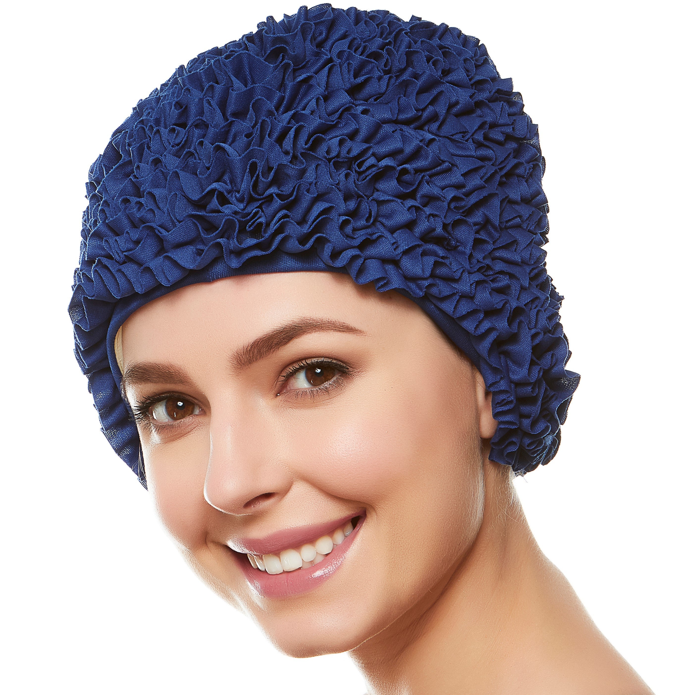 Bonnet de bain à cheveux longs pour femmes Extra large caoutchouc silicone  imperméable à l’eau filles équipement de chapeau de piscine professionnel