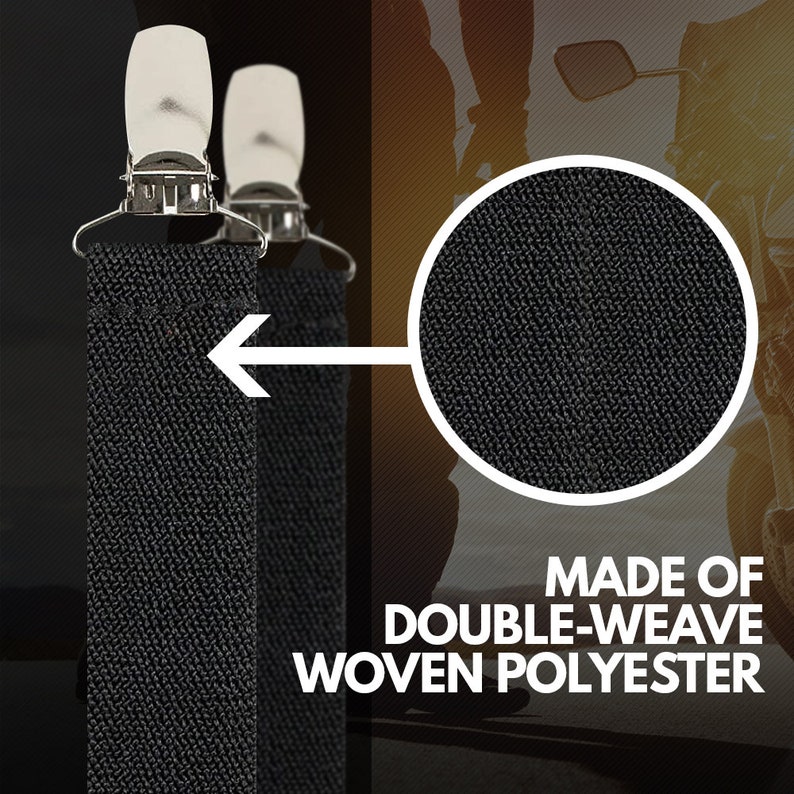 Holdem Biker Elastic Boot Stirrup Strap Motorcycle EXTRA STRONG CLIP