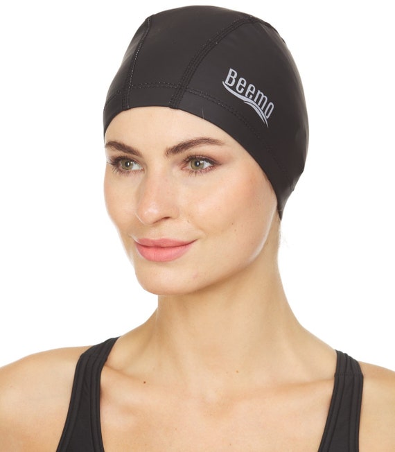 Silicone Swim Cap, Comfortable Bathing Cap Ideal for Curly Short