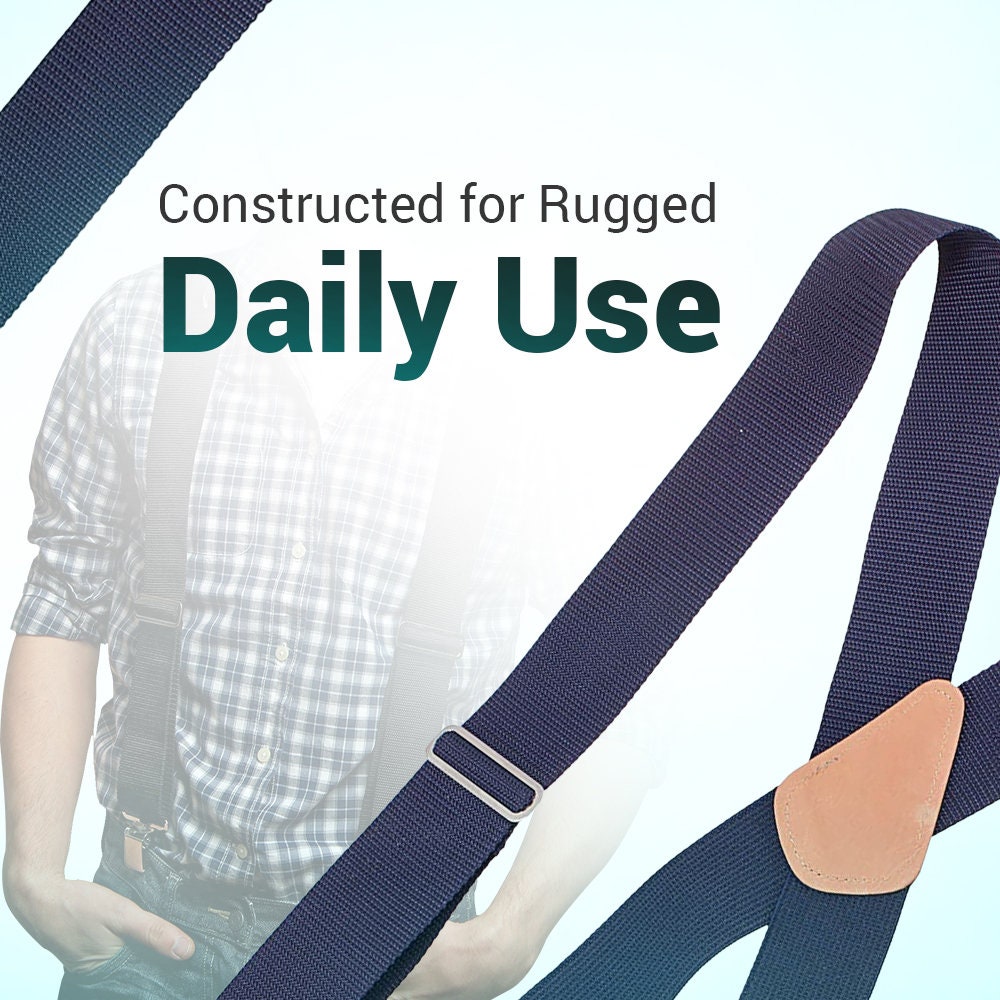 Holdem Heavy Duty Work Suspenders Adjustable With Extra Heavy Strong Sturdy Clips Job Etsy