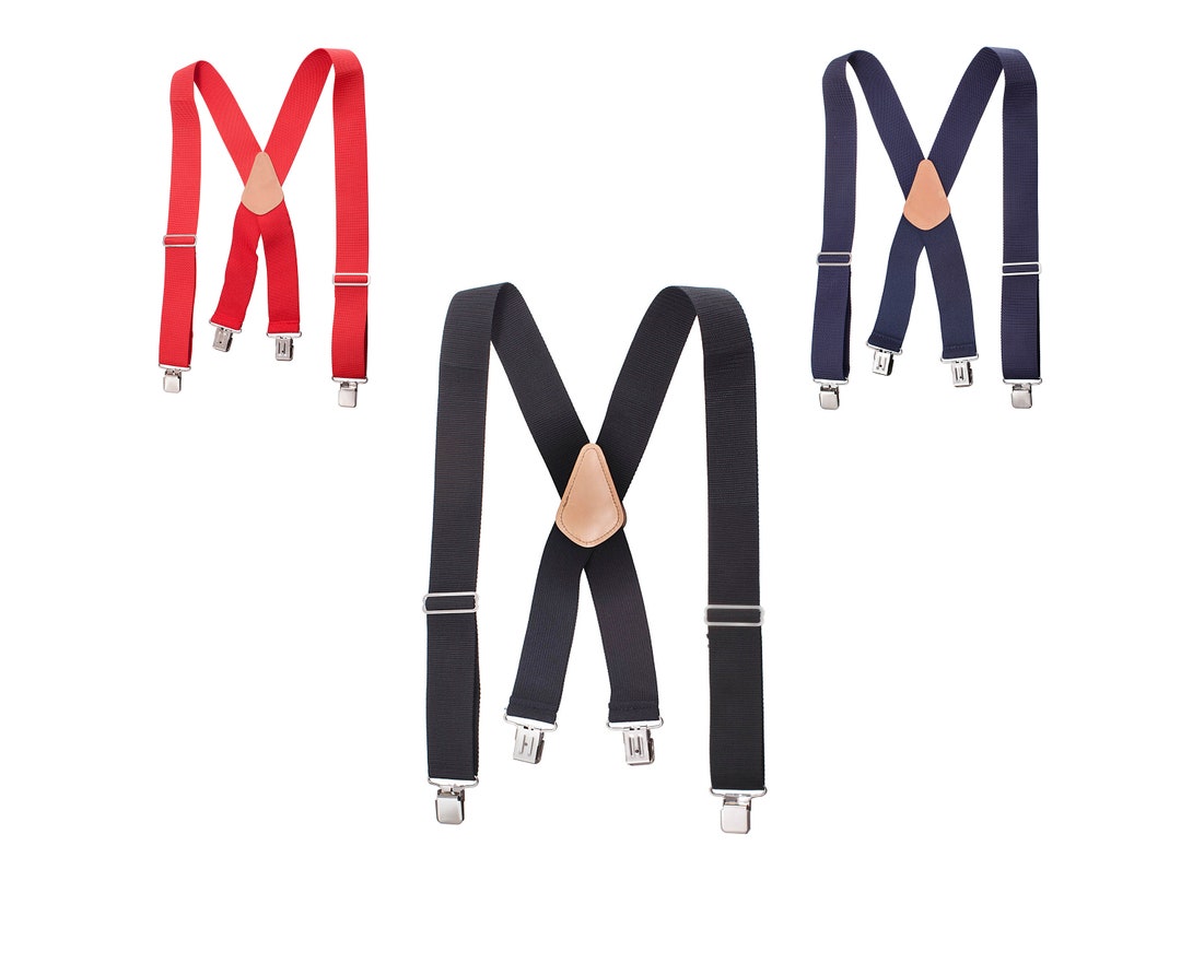 Holdem Heavy Duty Work Suspenders Adjustable With Extra Heavy Strong Sturdy Clips Job Etsy
