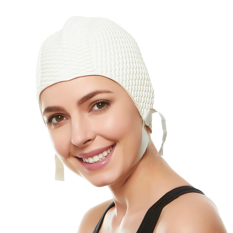 Beemo Swim Bathing Caps for Women or Girls Retro Style Latex Etsy