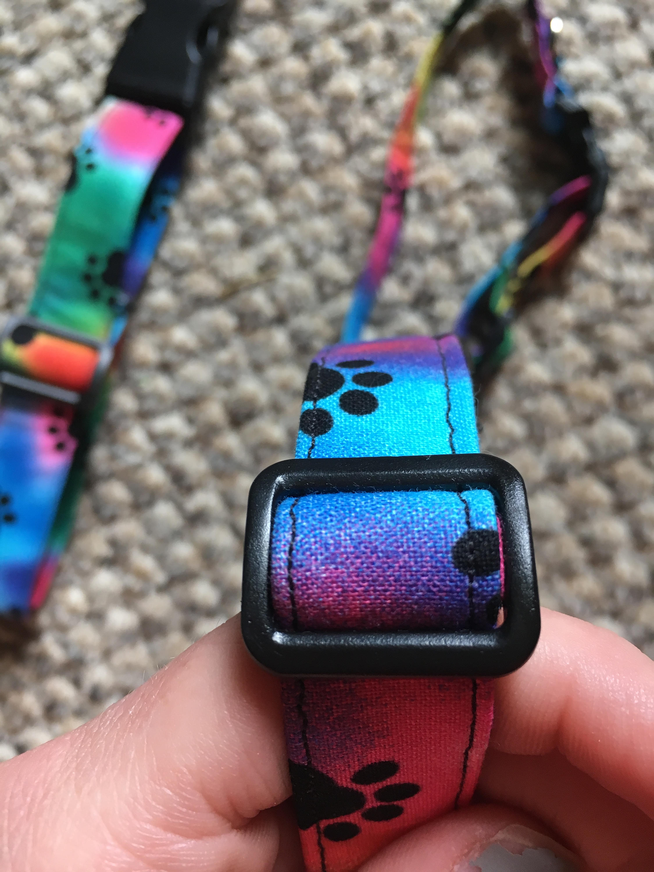 Dog collar Tie dye Paw print Small Medium Large Etsy