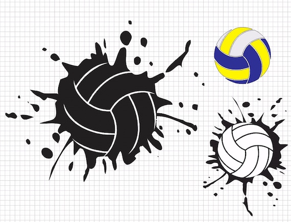 Volleyball Svg Splash Svg Digital Download Splatter | Etsy