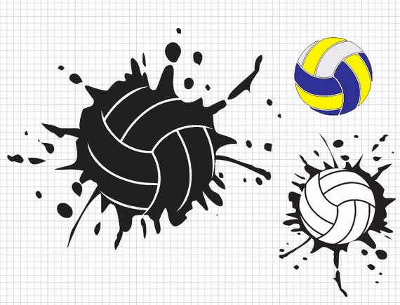 Volleyball Svg Splash Svg Digital Download Splatter | Etsy