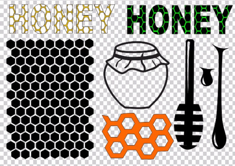 Download Honey two different honeycombs svg glass of honey svg svg ...
