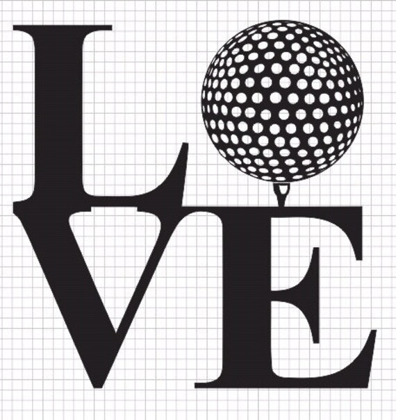 Love Golf Svg I Love Golf Svg Golf Ball Svg Love Svg Files Etsy