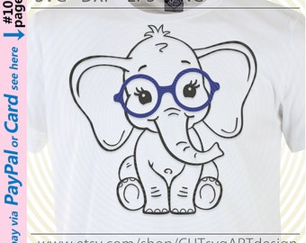 Free Free 63 Elephant With Glasses Svg SVG PNG EPS DXF File