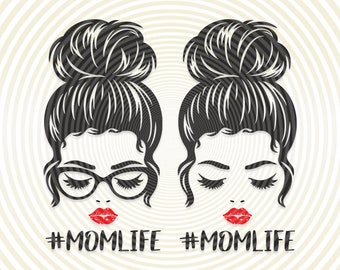 Download Messy Bun Svg Etsy