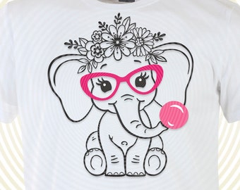 Download Elephant With Glasses Etsy