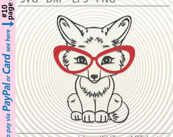 Download Fox With Glasses Svg Etsy