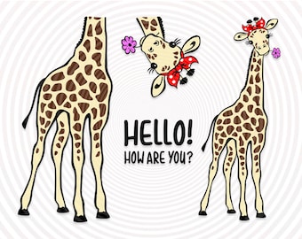 Download Giraffe Silhouette Etsy