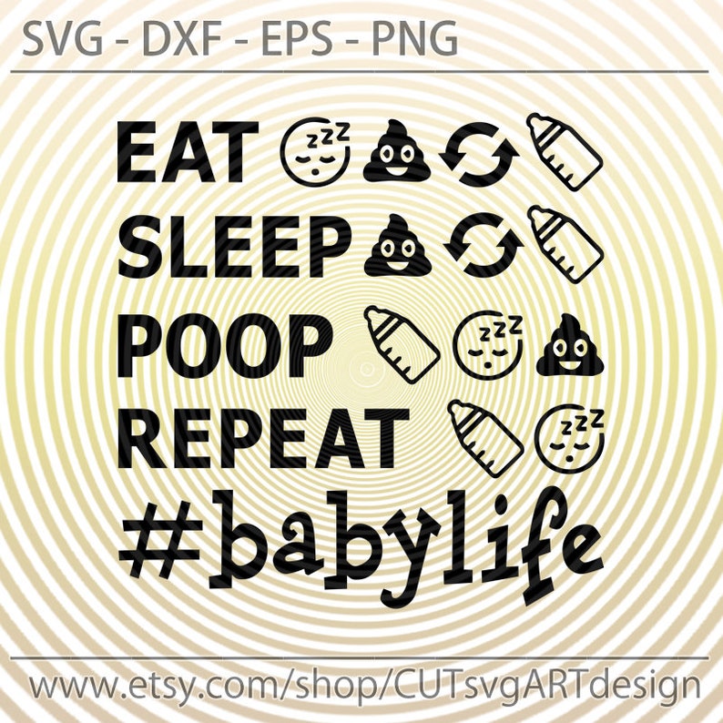 Download Funny baby svg Eat sleep poop repeat svg Newborn SVG Baby ...