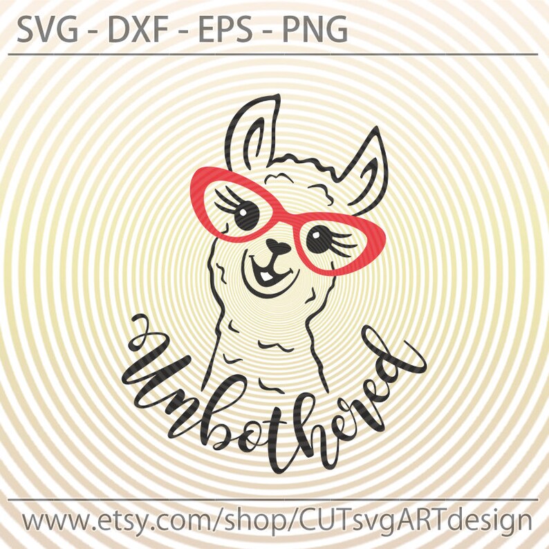 Download Cute LLama Svg Unbothered svg cut file Funny animal ...