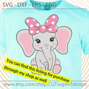 Free Free 84 Baby Elephant With Bow Svg SVG PNG EPS DXF File