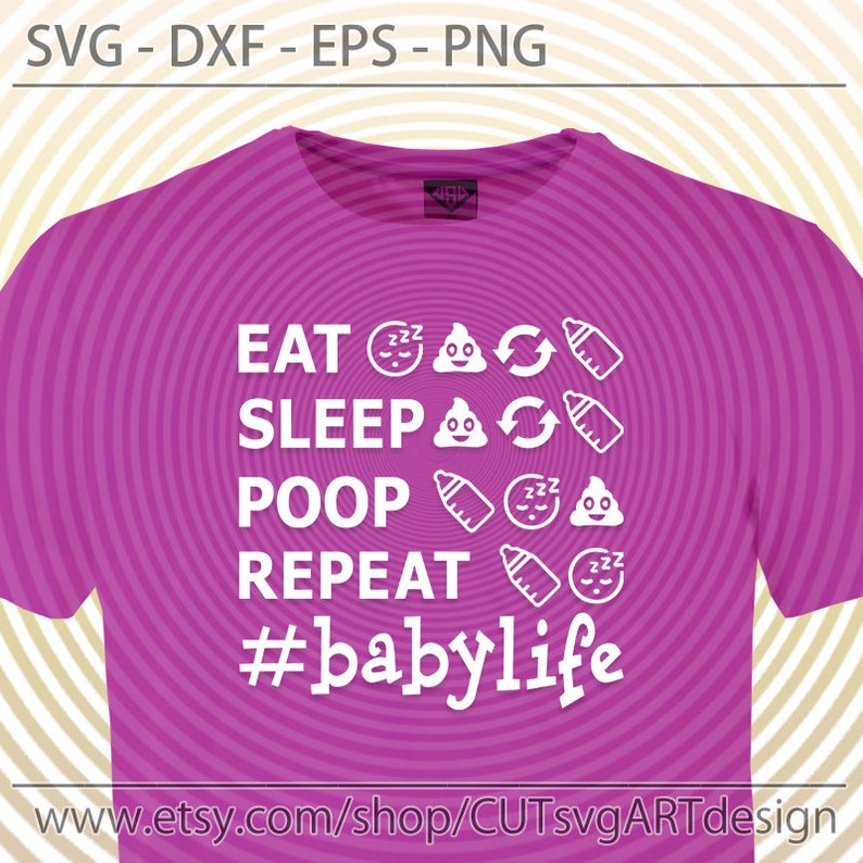 Download Funny baby svg Eat sleep poop repeat svg Newborn SVG Baby ...