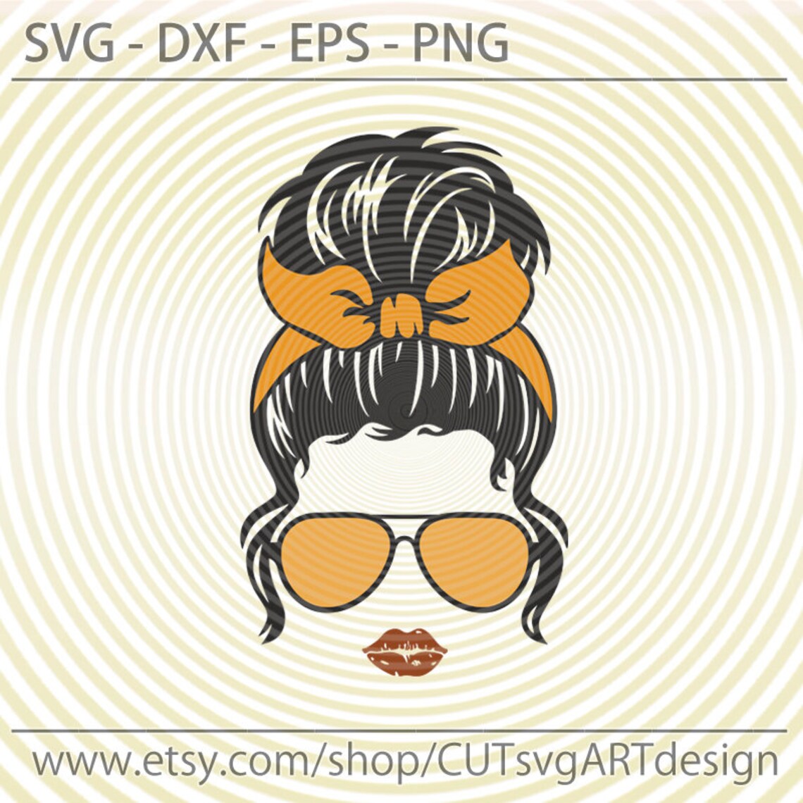 Download Messy Bun Leopard bandana glasses layered svg Beautiful ...