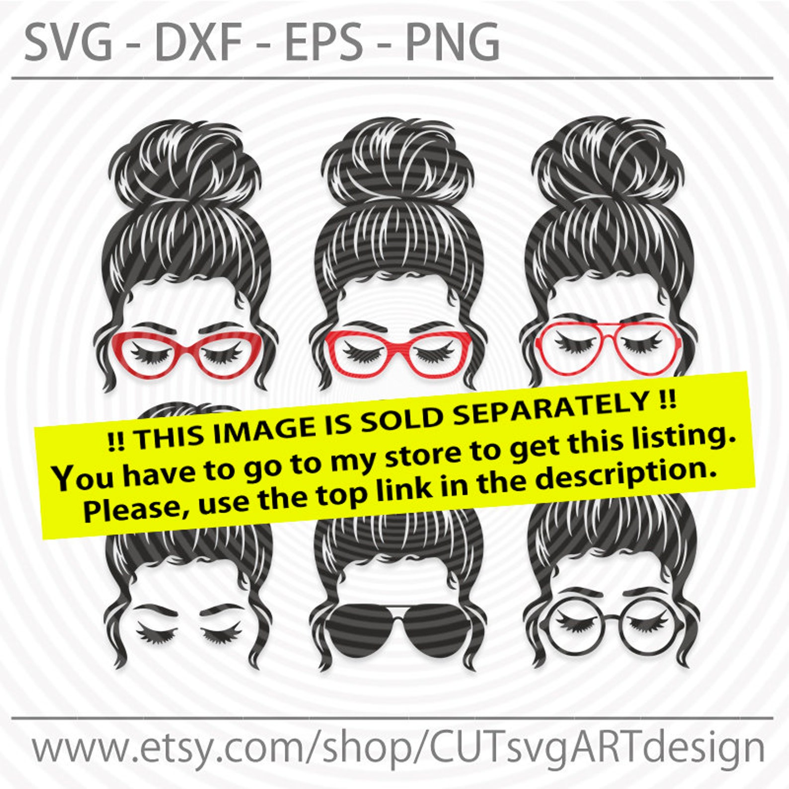 Download Messy Bun Leopard bandana glasses layered svg Beautiful ...