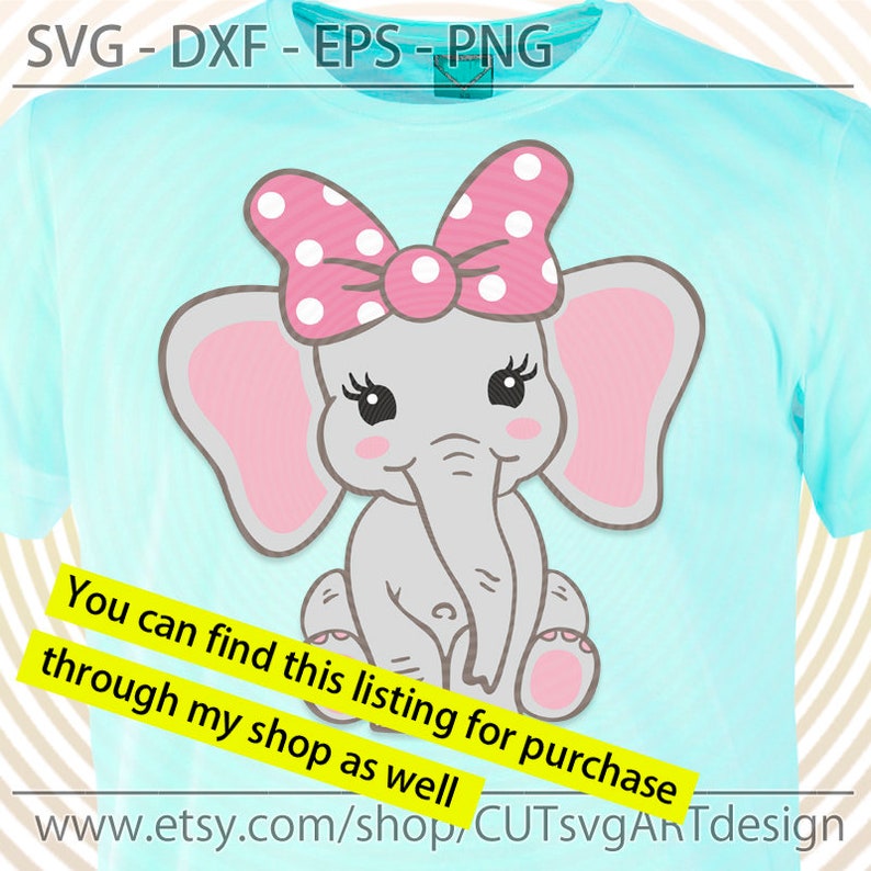 Elephant with glasses svg Cute baby elephant with bandana | Etsy