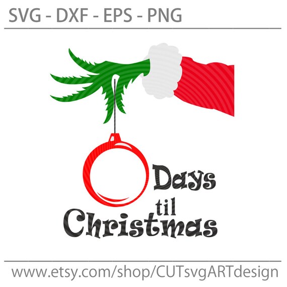 Download Free Christmas Countdown Digital Cricut And Silhouette Cut Files Etsy SVG DXF Cut File