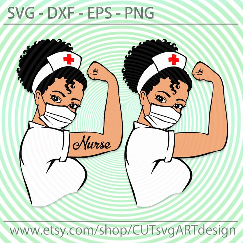 Download Rosie The Riveter svg Nurse Afro lady svg Black girl with ...