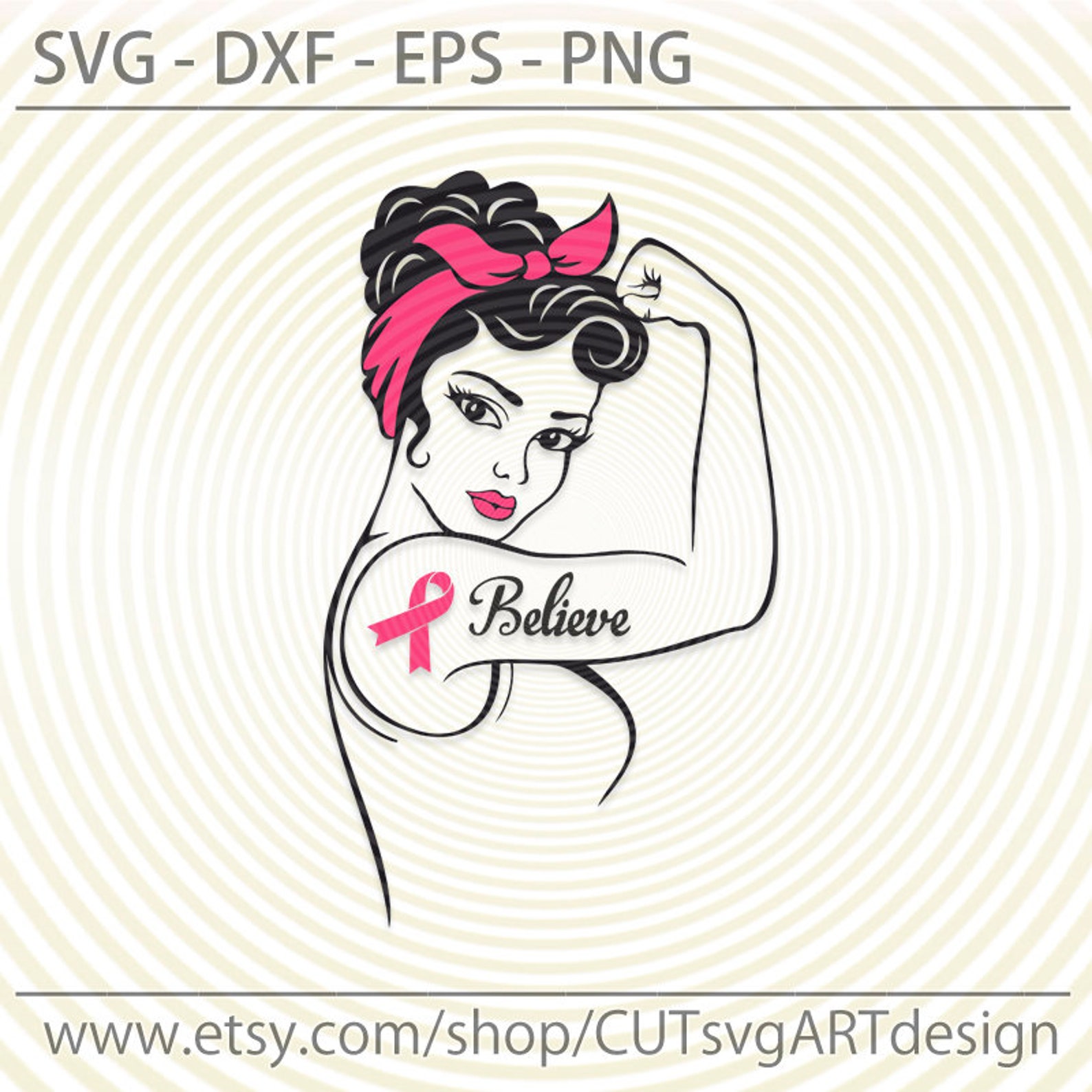Rosie The Riveter svg Rosie svg Rosie cricut Breast cancer | Etsy