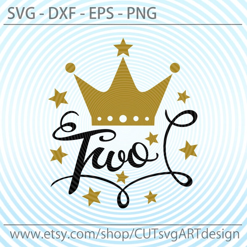 Download Two Birthday Svg Two Svg File Baby Girl Crown Number Svg Etsy