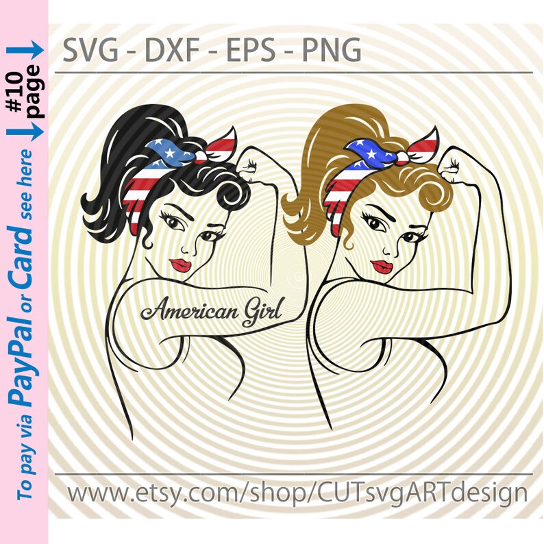 Rosie the Riveter svg patriotic Rosie svg Rosie clipart | Etsy