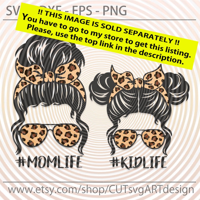Download Mom life svg Messy Bun bandana glasses svg girl lady woman | Etsy