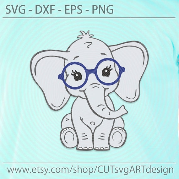 Free Free 68 Baby Elephant With Glasses Svg SVG PNG EPS DXF File