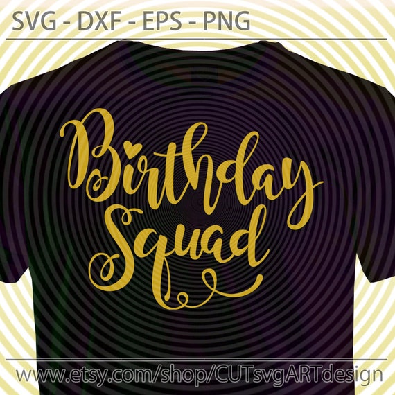 Digital Download Unicorn Birthday Squad Shirt Design Birthday Squad SVG DXF PNG