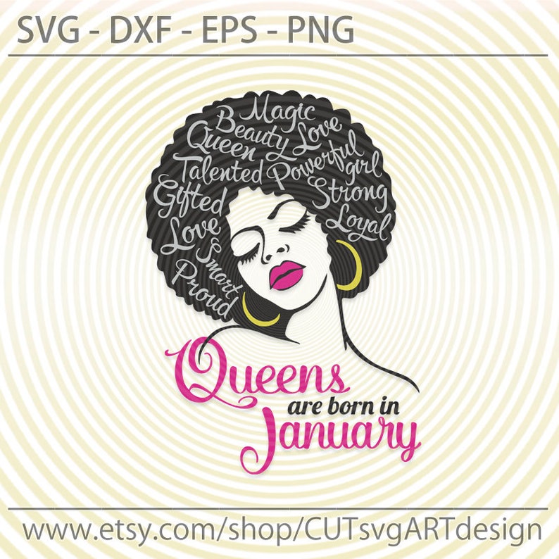Birthday queen SVG Queens are born in January SVG cut ...