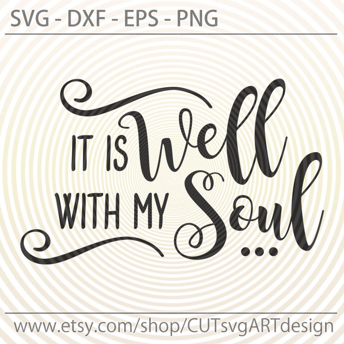 It is Well With My Soul SVG Bible Verse Svg Christian Etsy