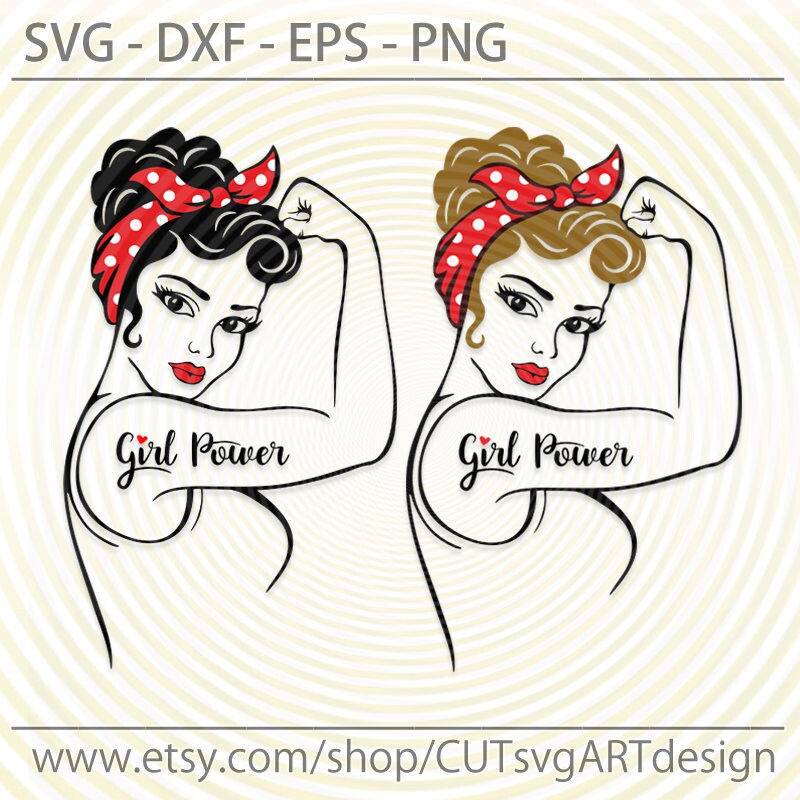 Download Girl Power Svg Eps Png Dxf Cutting File Silhouette Cricut Etsy
