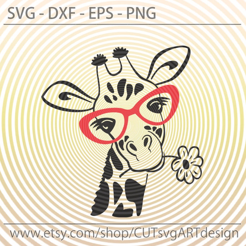 Download Giraffe svg giraffe dxf cute giraffe glasses svg animals ...