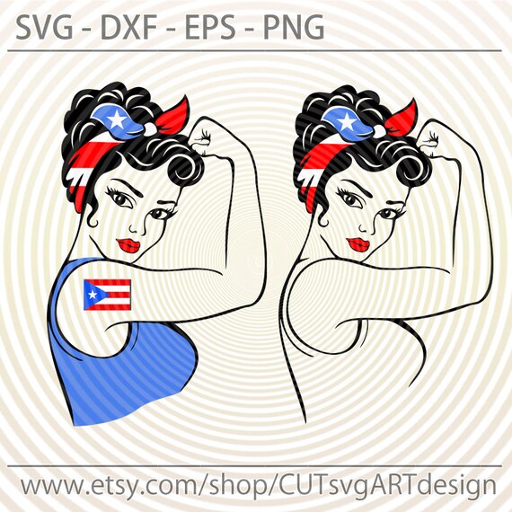 Download Rosie The Riveter Puerto Rico Svg Patriotic Rosie Svg Rosie Etsy