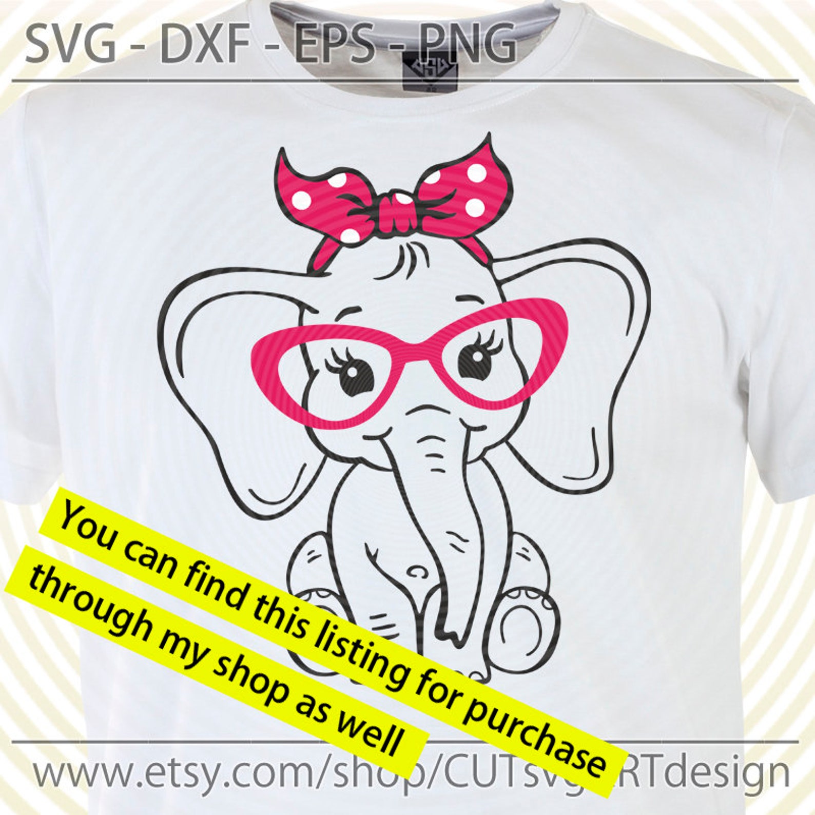 Free Free 196 Elephant With Bow Svg SVG PNG EPS DXF File
