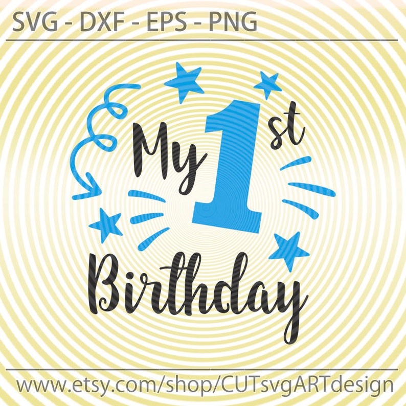 Download One SVG 1st SVG My First Birthday SVG Boy Files for | Etsy