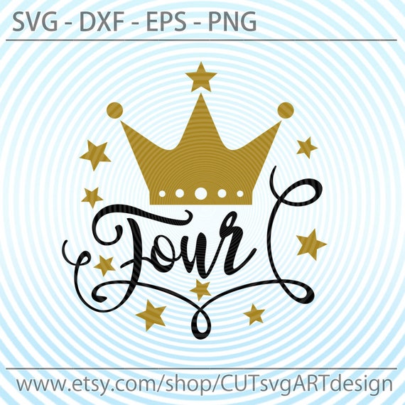 Download Fourth Birthday Svg Baby Girl Crown Number Svg Cutting File Etsy