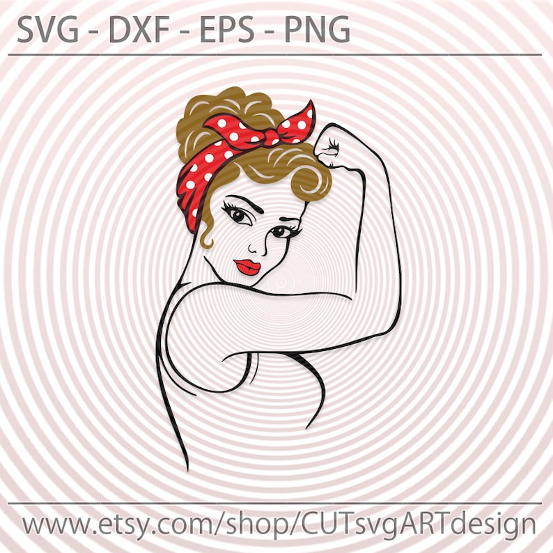 Rosie the Riveter svg Girl wearing face mask svg Strong | Etsy