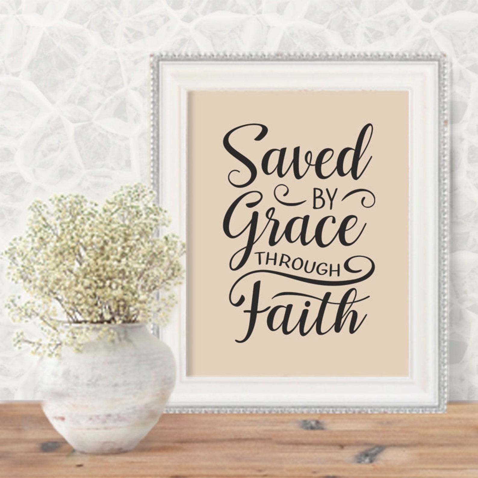 Grace Svg Saved by Grace Through Faith SVG Bible Verse Etsy