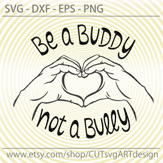 pic Be A Buddy Not A Bully Clipart etsy
