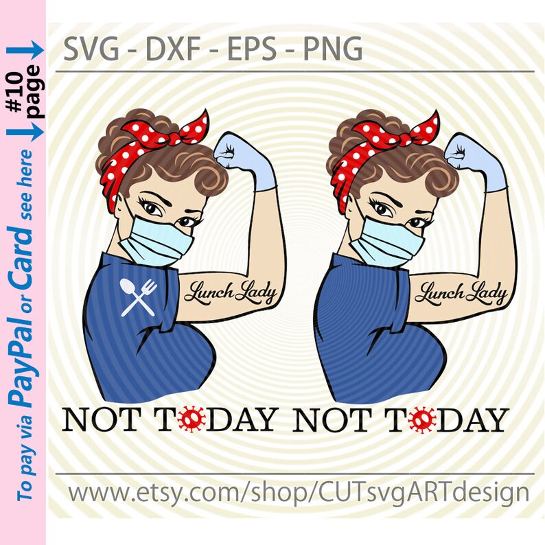Rosie the Riveter Svg Lunch Lady Rosie Svg Dxf Eps Png Etsy