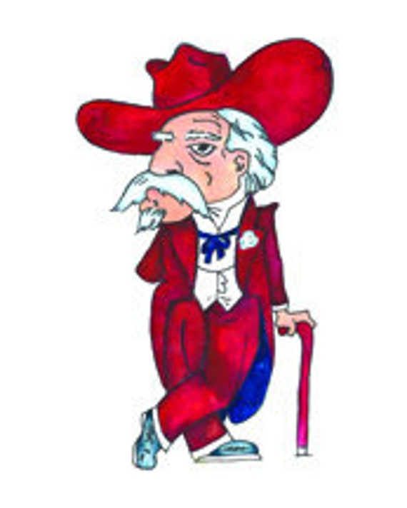 Ole Colonel Reb Original Watercolor Painting Etsy Australia