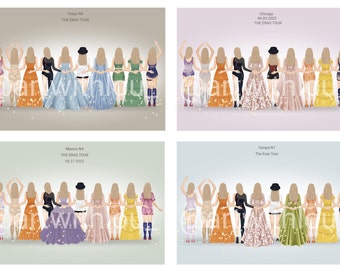 Customisable Taylor Swift Eras Tour Line up Digital Prints! *old designs*