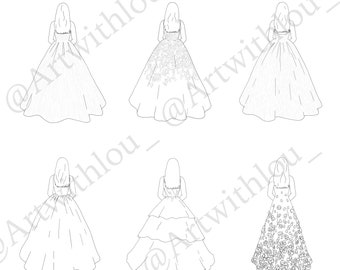 Taylor Swift: The Eras Tour Speak Now Dresses - Colouring pages!