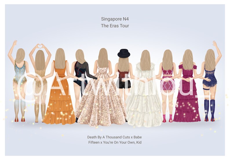 Taylor Swift The Eras Tour Singapore Night 4 digital Print zdjęcie 1