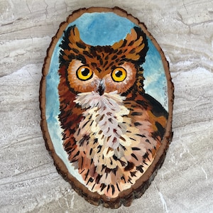 Brown Owl - ORIGINAL Oil Painting