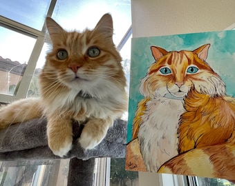Customized Pet Portrait on Artboard