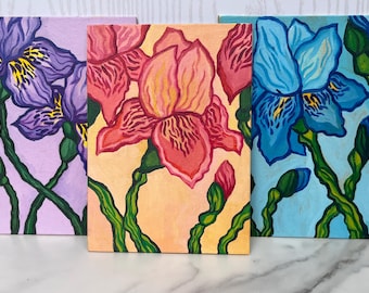 Iris Painting Set - Original Acrylic Paintings